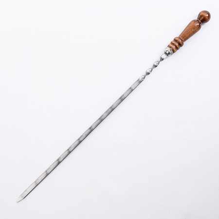 Stainless skewer 670*12*3 mm with wooden handle в Пскове