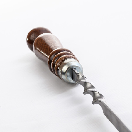 Шампур нержавеющий 620*12*3 мм с деревянной ручкой в Пскове