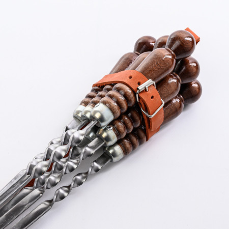 A set of skewers 670*12*3 mm in a leather quiver в Пскове
