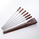 A set of skewers 670*12*3 mm in brown leather case в Пскове