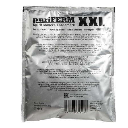 Turbo yeast alcohol "PuriFerm XXL" (350 gr) в Пскове