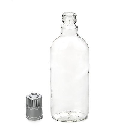 Бутылка "Фляжка" 0,5 литра с пробкой гуала в Пскове